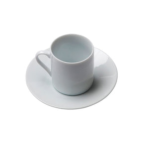 White Porcelain Demitasse Espresso Cup with Saucer IEP