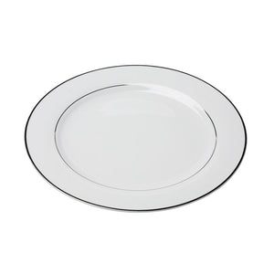 Porcelain- White with Platinum Rim Charger Plate IEP