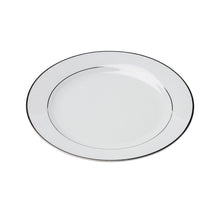 Load image into Gallery viewer, Porcelain- White with Platinum Rim Dinner Plate IEP