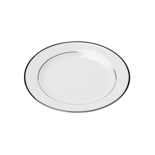 Porcelain- White with Platinum Rim Luncheon Plate IEP