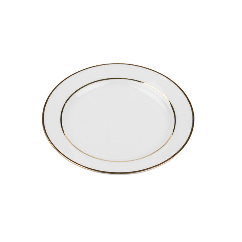 Porcelain- White with Gold Rim Bread & Butter Plate IEP