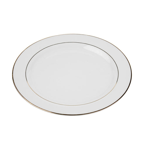 Porcelain- White with Gold Rim Charger Plate IEP