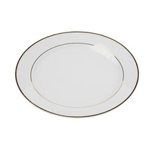Load image into Gallery viewer, Porcelain- White with Gold Rim Dinner Plate IEP