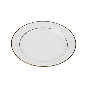 Porcelain- White with Gold Rim Luncheon Plate IEP
